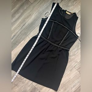 Princess by Vera Wang black mini dress with silver detail and mesh- EUC- size s